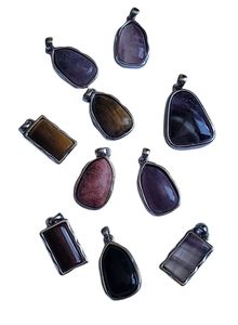 Gemstones pendants lot
